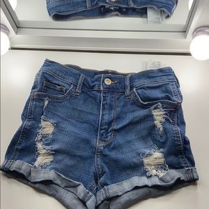 Denim Hollister high rise shorts